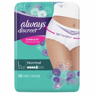 Always® Always Discreet Large Underwear 10pk 1 Always® Always Discreet Large Underwear 10pk