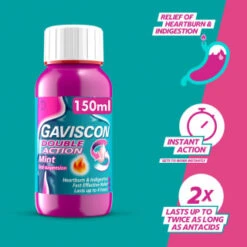 Gaviscon Double Action 150ml -Care Product Series Shop 331028 gaviscon double action mint liquid 150ml 2