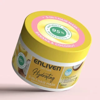 Enliven Hydrating 3-in-1 Hair Mask 350ml - Banana & Coconut 3 Enliven Hydrating 3-in-1 Hair Mask 350ml - Banana & Coconut - Image 3
