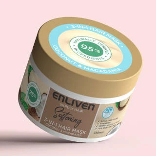 Enliven Softening 3-in-1 Hair Mask 350ml - Coconut & Macadamia 3 Enliven Softening 3-in-1 Hair Mask 350ml - Coconut & Macadamia - Image 3