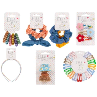 Ella Style Scrunchies 2pk - Blue & Gold 2 Ella Style Scrunchies 2pk - Blue & Gold - Image 2